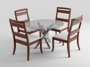 Modern Dinner Table 3Dモデル