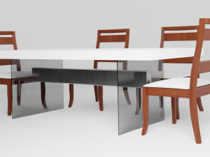 Modern Dinner Table 3Dモデル