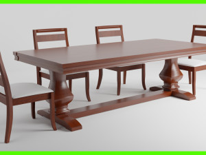 Classic Dinner Table 3Dモデル