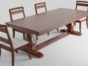 Classic Dinner Table Modello 3D