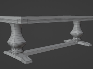 Classic Dinner Table Modello 3D