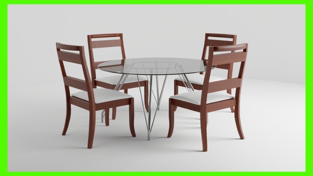 Modern Dinner Table Modello 3D .c4d .max .obj .3ds .fbx .stl .blend 