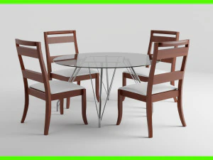 Modern Dinner Table 3D Model