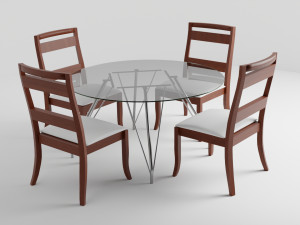 Modern Dinner Table Modello 3D