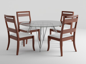 Modern Dinner Table Modello 3D