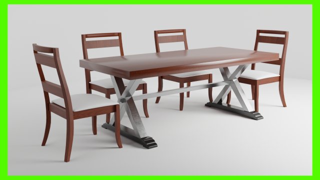 Modern Dinner Table 3Dモデル .c4d .max .obj .3ds .fbx .stl .blend 