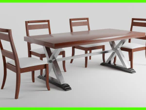 Modern Dinner Table 3D Model