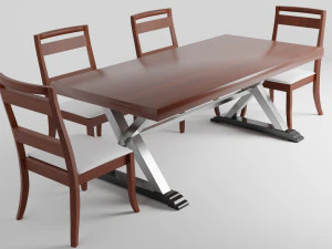 Modern Dinner Table 3D Model
