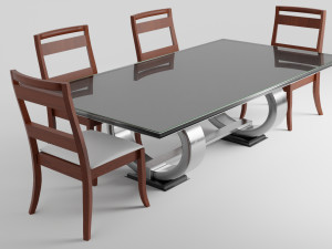 Modern Dinner Table 3D Model