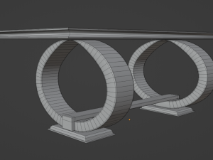 Modern Dinner Table 3D Model