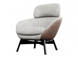 Russell Arm Chair With Pouf Modelo 3D