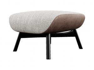 Russell Arm Chair With Pouf Modelo 3D