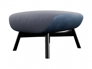 Russell Arm Chair With Pouf Modelo 3D