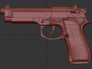 Beretta M9 Pistol 3Dモデル