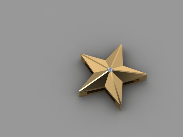 Star necklace Model Cetak 3D .c4d .max .obj .3ds .fbx .stl .blend 