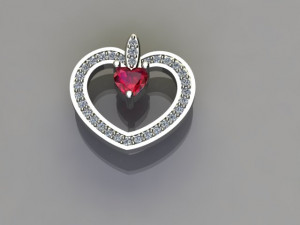 Heart necklace Modello di stampa 3D