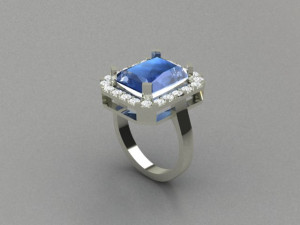 Big stone ring 3D Print Model