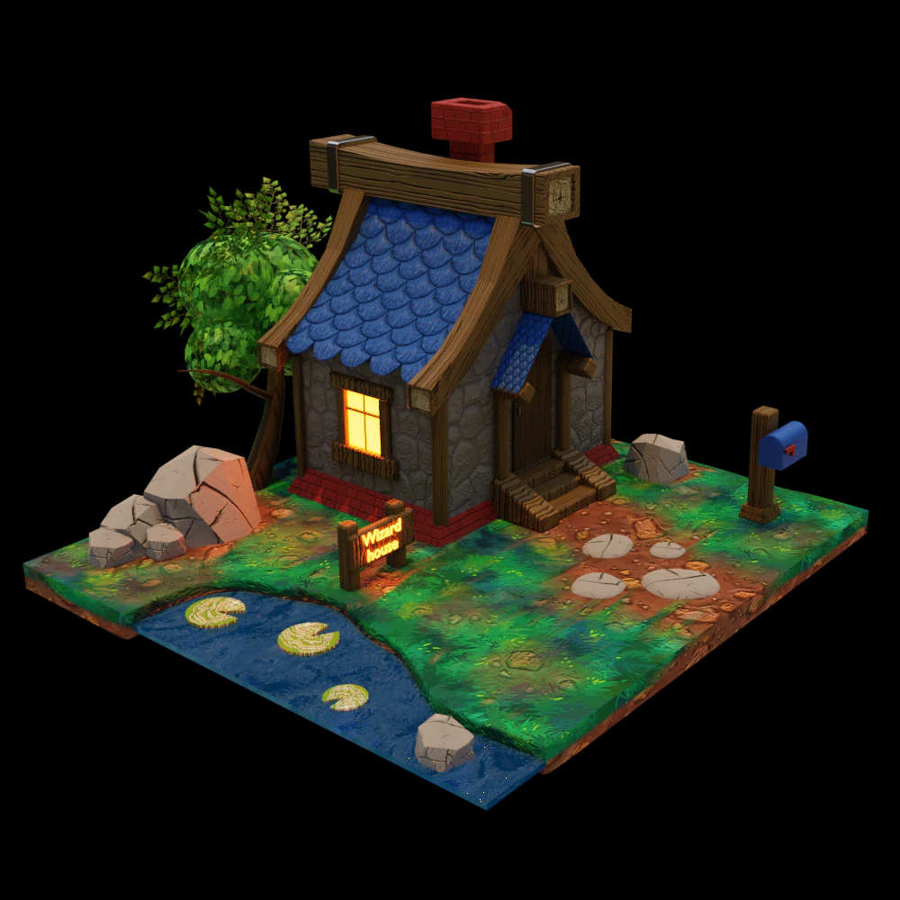House 3D Model .c4d .max .obj .3ds .fbx .stl .blend