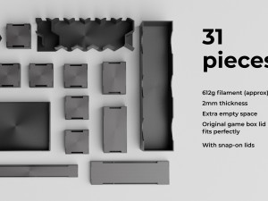 Terraforming Mars Organizer - All in one Box Storage 3D print model 3Dプリントモデル