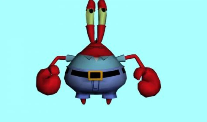 Mr krabs from spongebob 3D Model .c4d .max .obj .3ds .fbx .stl .blend