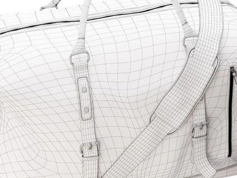 Canvas duffle bag URBAN BAG Verona 3D Model
