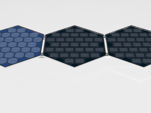 Solar Panel Hexagonal Model 3D