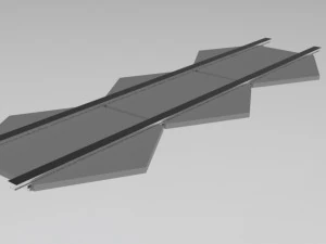 Solar Panel Hexagonal 3D Model