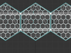 Solar Panel Hexagonal 3D Model