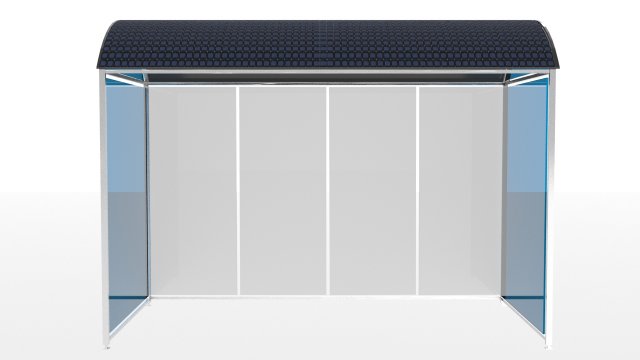 Solar Panel Bus Station Modelo 3D .c4d .max .obj .3ds .fbx .stl .blend 