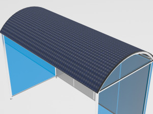 Solar Panel Bus Station Modelo 3D