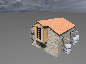 Steampunk house 01 3Dモデル