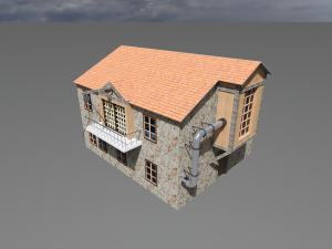 Steampunk house 01 3Dモデル