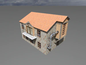 Steampunk house 01 3D Model