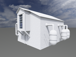 Steampunk house 01 3Dモデル