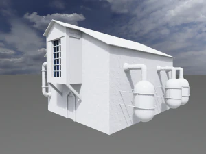 Steampunk house 01 3D Model