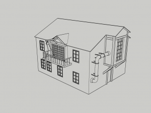Steampunk house 01 3Dモデル
