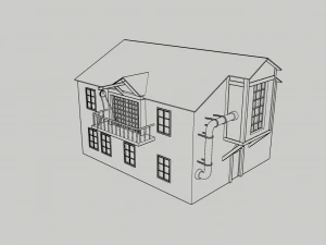 Steampunk house 01 3D Model