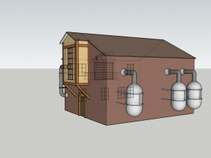 Steampunk house 01 3Dモデル