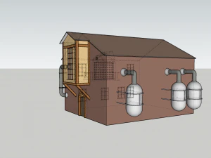 Steampunk house 01 3D Model