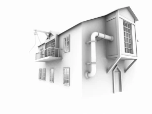 Steampunk house 01 3D Model