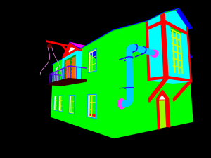 Steampunk house 01 3Dモデル
