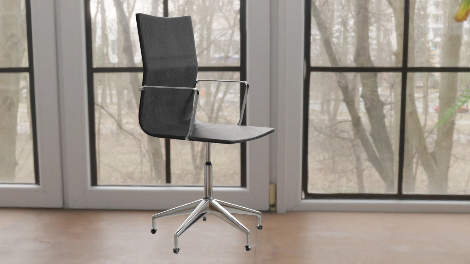 Office chair 01 3D Model .c4d .max .obj .3ds .fbx .stl .blend