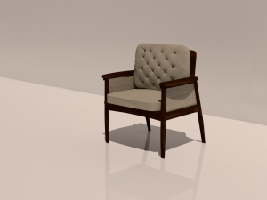 3d modern wood chair 3D Model