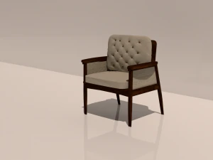 3d modern wood chair 3D Model