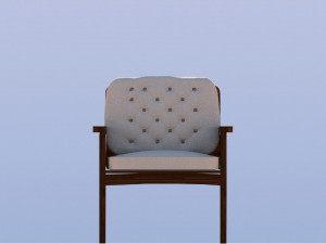 3d modern wood chair 3D Model