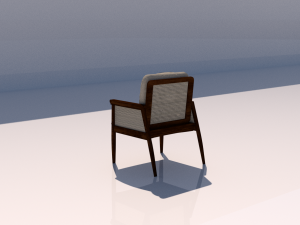 3d modern wood chair 3D Model