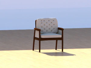 3d modern wood chair 3D Model
