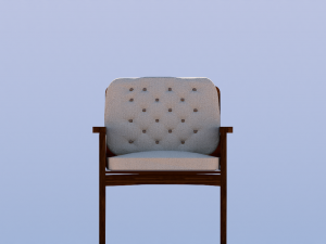 3d modern wood chair 3D Model