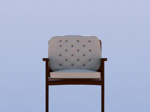 3d modern wood chair 3D Model