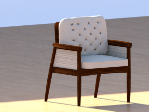 3d modern wood chair 3D Model